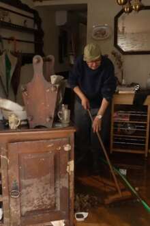 Constância limpa lama depois de cheia inigualável